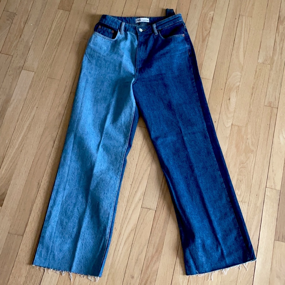 Two tone jeans Zara
